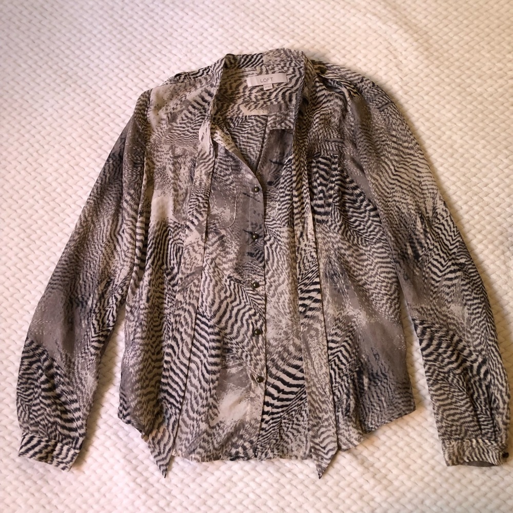 Loft Animal Print Blouse